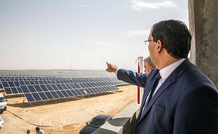 太陽光発電所の最初の部分がトズールチュニジアに委託されました First part of solar power plant put into commission Tozeur Tunisia