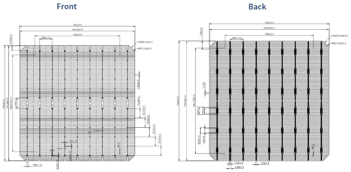 166mm solar cell 9BB 166mm solar cell 9BB